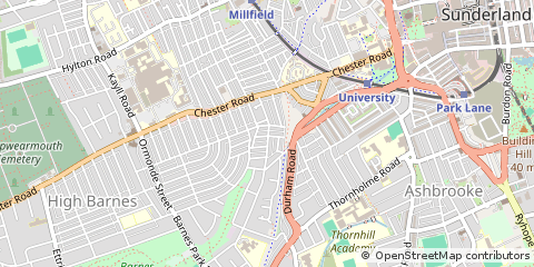 Map of Sunderland