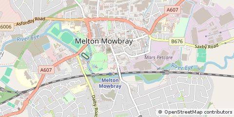 Map of Melton Mowbray, Leicestershire