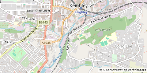 Map of Keighley, West Yorkshire