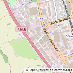 Map of Stevenage, Hertfordshire