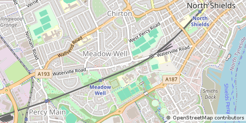 Map of North Shields, Tyne and Wear