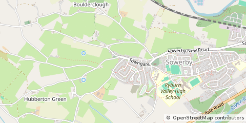 Map of Sowerby Halifax, West Yorkshire