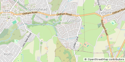 Map of Oldham, Greater Manchester