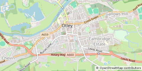 Map of Otley, West Yorkshire