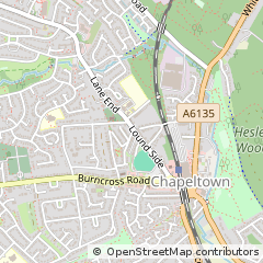 Map of Sheffield, South Yorkshire