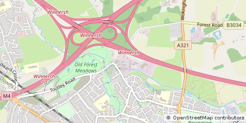 Map of Wokingham, Berkshire