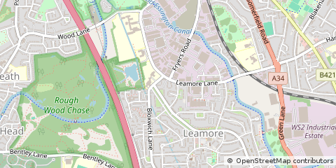 Map of Bloxwich, Walsall