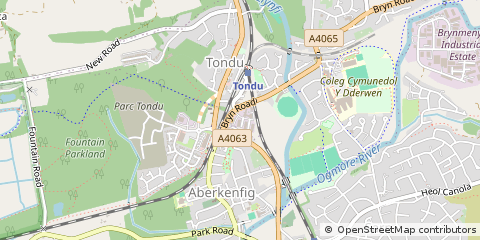 Map of Bridgend