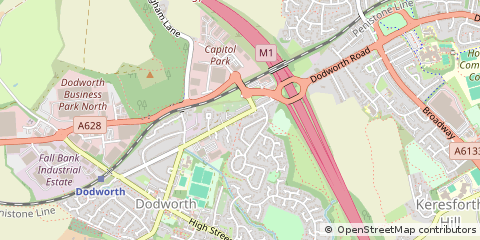 Map of Barnsley, South Yorkshire