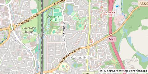 Map of Crawley