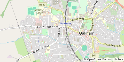 Map of Oakham, Rutland