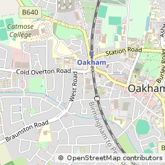Map of Oakham, Rutland