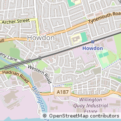 Map of Wallsend, Newcastle Upon Tyne