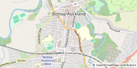 Map of Bishop Auckland