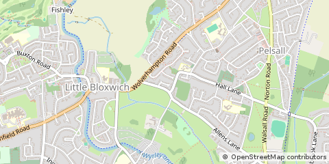 Map of Walsall, West Midlands