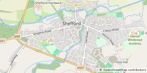 Map of Shefford, Bedfordshire