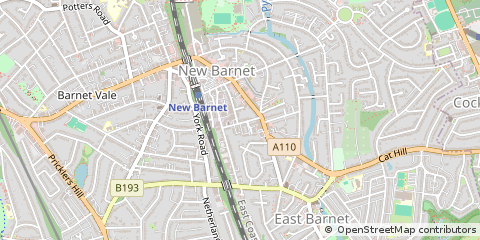 Map of NEW Barnet, Hertfordshire