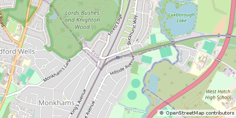 Map of Buckhurst Hill, Essex