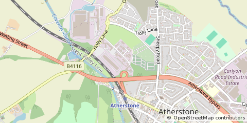 Map of Atherstone, Warwickshire