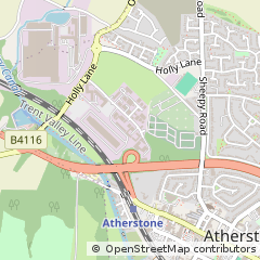 Map of Atherstone, Warwickshire