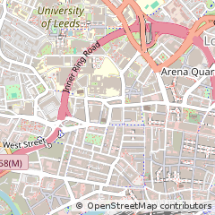 Map of Leeds, West Yorkshire
