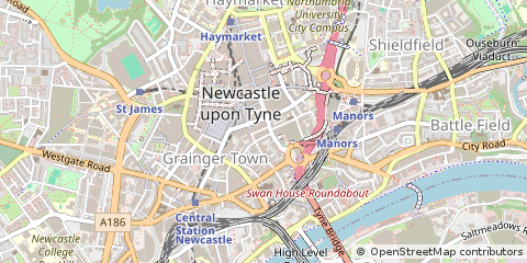 Map of Newcastle Upon Tyne