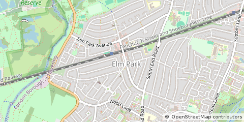 Map of Hornchurch, Essex