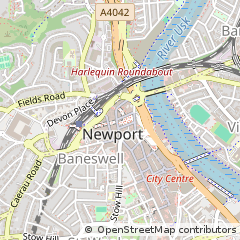 Map of Newport, South Wales