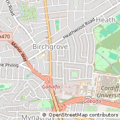 Map of Cardiff, South Glamorgan
