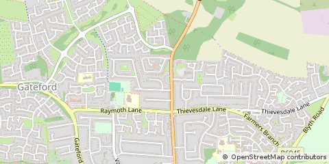 Map of Worksop, Nottinghamshire