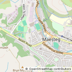 Map of Maesteg, Bridgend