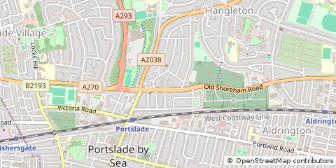 Map of Hove, East Sussex