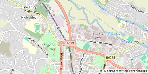 Map of Keighley, West Yorkshire