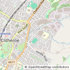 Map of Clitheroe, Lancashire