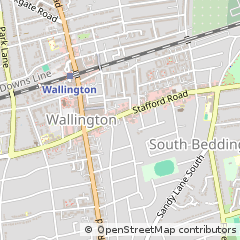 Map of Wallington, Surrey