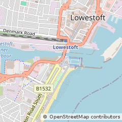 Map of Lowestoft, Suffolk