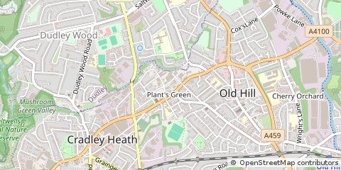 Map of Cradley Heath, West Midlands