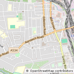 Map of Crewe, Cheshire