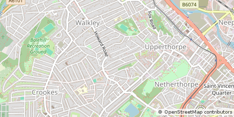 Map of Sheffield