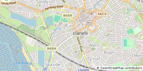 Map of Llanelli