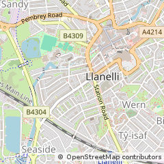 Map of Llanelli