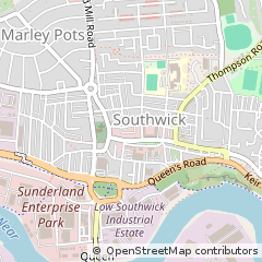 Map of Sunderland, Tyne and Wear