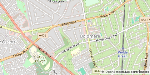 Map of Sutton Coldfield