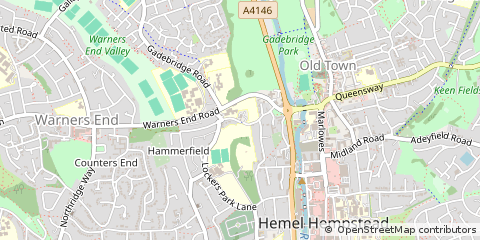 Map of Hemel Hempstead, Hertfordshire