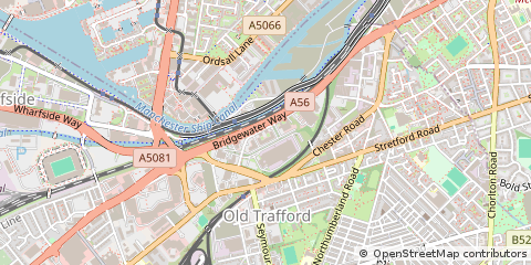 Map of OLD Trafford, Manchester