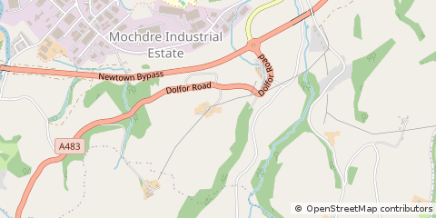 Map of Newtown, Powys