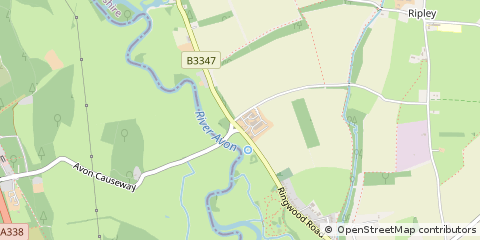 Map of Christchurch, Dorset