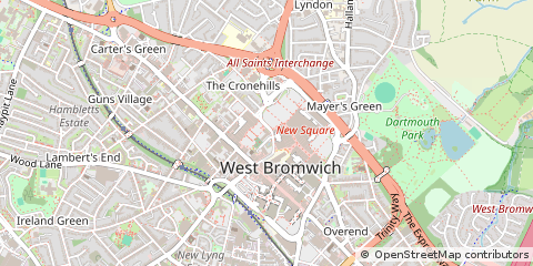 Map of West Bromwich
