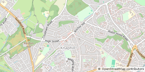 Map of Woking, Surrey