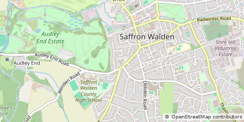 Map of Saffron Walden, Essex